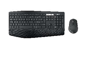 Logitech MK850 Performance Draadloos toetsenbord- en muiscombinatie - Standard - Wireless - RF Wireless + Bluetooth - AZERTY - Black - Mouse included